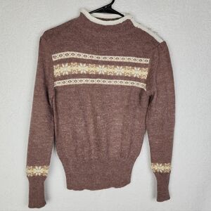 VINTAGE Fair Isle Acrylic Sweater S